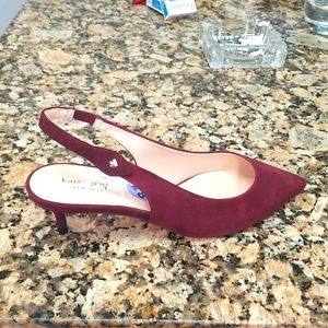 Kate spade suede kitten heels, never worn size 8.5 sold out in stores.
